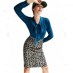 Maeve Women’s Leopard Print Pencil Skirt. Size S. SKU 579